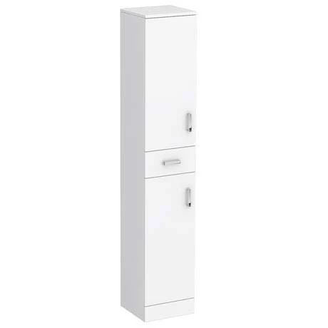 Cove White 350mm Gloss Tallboy Unit - Depth 330mm 1 Cove White 350mm Gloss Tallboy Unit - Depth 330mm