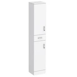 Cove White 350mm Gloss Tallboy Unit - Depth 300mm