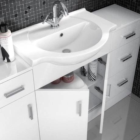 Cove White 550mm Vanity Unit (Flat Packed) 2 Cove White 550mm Vanity Unit (Flat Packed) - Image 2