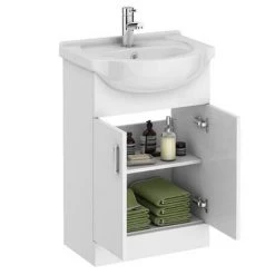 Cove White 550mm Vanity Unit (Flat Packed) 9 Cove White 550mm Vanity Unit (Flat Packed) -White Bathroom Furniture Shop Cove White 550mm Vanity Unit n detail1 460 1