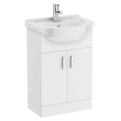 Cove White 550mm Vanity Unit (Flat Packed) 1 Cove White 550mm Vanity Unit (Flat Packed)