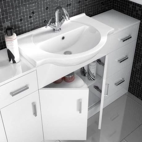 Cove White 750mm Vanity Unit 2 Cove White 750mm Vanity Unit - Image 2