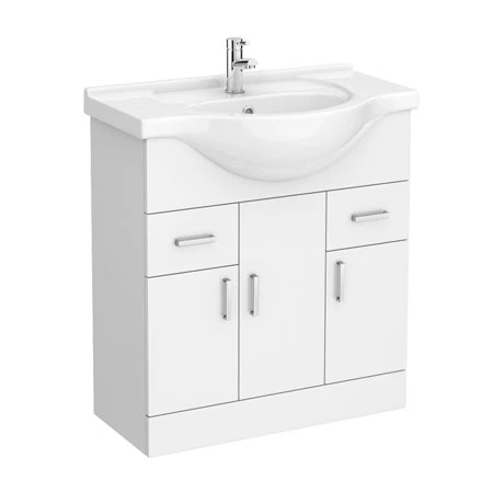 Cove White 750mm Vanity Unit 1 Cove White 750mm Vanity Unit