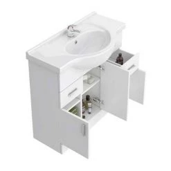 Cove White 850mm Vanity Unit 9 Cove White 850mm Vanity Unit -White Bathroom Furniture Shop Cove White 850mm Vanity Unit d3 460