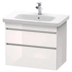 Duravit DuraStyle 800mm 2-Drawer Wall Mounted Vanity Unit - White High Gloss