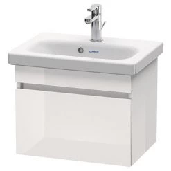 Duravit DuraStyle 550mm 1-Drawer Wall Mounted Vanity Unit - White High Gloss