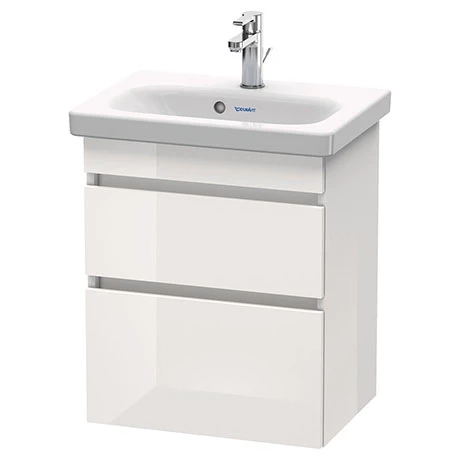 Duravit DuraStyle 550mm 2-Drawer Wall Mounted Vanity Unit - White High Gloss 1 Duravit DuraStyle 550mm 2-Drawer Wall Mounted Vanity Unit - White High Gloss