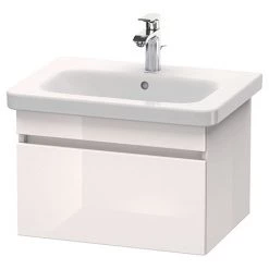 Duravit DuraStyle 650mm 1-Drawer Wall Mounted Vanity Unit - White High Gloss