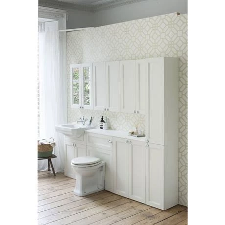 Burlington 60 2-Door Vanity Unit & Classic Semi-Recessed Basin - Matt White 2 Burlington 60 2-Door Vanity Unit & Classic Semi-Recessed Basin - Matt White - Image 2