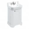 Burlington Edwardian 560mm Matt White Freestanding Cloakroom Vanity Unit & Basin