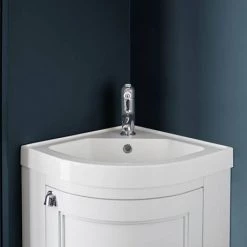 Burlington Freestanding Corner Vanity Unit - Matt White - 430mm Wide 9 Burlington Freestanding Corner Vanity Unit - Matt White - 430mm Wide -White Bathroom Furniture Shop FC7O FC7BB D4 460