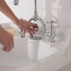 Burlington 65 2-Door Vanity Unit & Classic Invisible Overflow/Waste Basin (Matt White - 2 Tap Hole) 7 Burlington 65 2-Door Vanity Unit & Classic Invisible Overflow/Waste Basin (Matt White - 2 Tap Hole) -White Bathroom Furniture Shop FF8W B14 D1 460