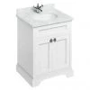 Burlington 65 2-Door Vanity Unit & Minerva Worktop with Basin - Matt White