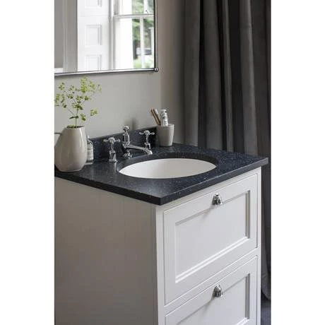 Burlington 65 2-Drawer Vanity Unit & Minerva Worktop with Basin - Matt White 3 Burlington 65 2-Drawer Vanity Unit & Minerva Worktop with Basin - Matt White - Image 3