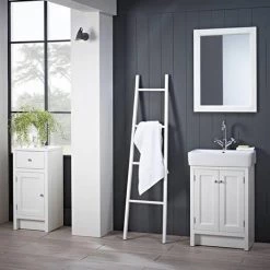 Roper Rhodes Hampton 575mm Countertop Unit & Basin - Chalk White -White Bathroom Furniture Shop HAMP 550 W D1 460