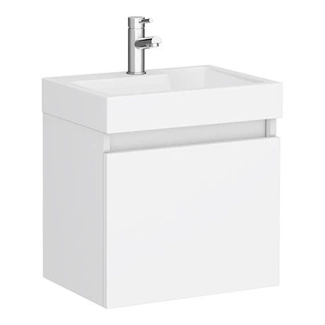 Milan Juno 500 x 360mm Gloss White Wall Hung Vanity Unit 1 Milan Juno 500 x 360mm Gloss White Wall Hung Vanity Unit