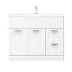 Keswick White 1015mm Traditional Floorstanding Vanity Unit -White Bathroom Furniture Shop KES WHT 100 d3 460