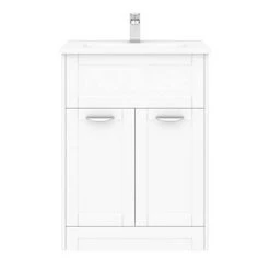 Keswick White 620mm Traditional Floorstanding Vanity Unit -White Bathroom Furniture Shop KES WHT 620 d4 460