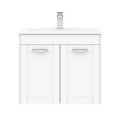Keswick White 620mm Traditional Wall Hung 2 Door Vanity Unit -White Bathroom Furniture Shop KES WHT 6WH2C d3 460