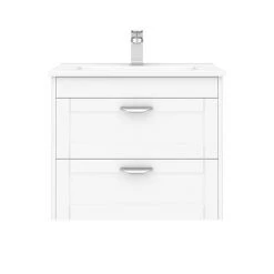 Keswick White 620mm Traditional Wall Hung 2 Drawer Vanity Unit -White Bathroom Furniture Shop KES WHT 6WH2D d3 460