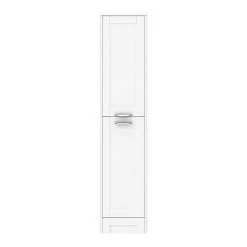 Keswick White 1400mm Traditional Floorstanding Tall Storage Unit -White Bathroom Furniture Shop KES WHT TB d2 460