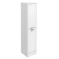 Keswick White 1400mm Traditional Floorstanding Tall Storage Unit