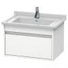 Duravit Ketho 650mm 1-Drawer Wall Mounted Vanity Unit with Starck 3 Basin - White Matt
