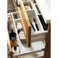 Miller London 120 Wall Hung Four Drawer Vanity Unit + Double Basin (White) 10 Miller London 120 Wall Hung Four Drawer Vanity Unit + Double Basin (White) -White Bathroom Furniture Shop LOND60WHIDR D3N 460