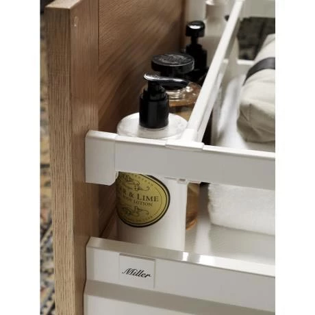 Miller London 120 Wall Hung Four Drawer Vanity Unit + Double Basin (White) 6 Miller London 120 Wall Hung Four Drawer Vanity Unit + Double Basin (White) - Image 6