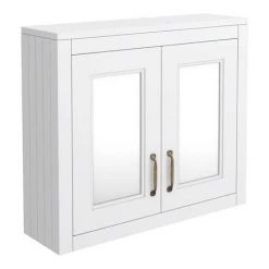Chatsworth 690mm White 2-Door Mirror Cabinet -White Bathroom Furniture Shop MCABWHT d2 460