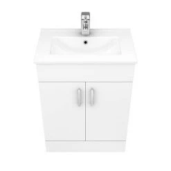 Toreno Cloakroom Suite inc. Modern Toilet (White Gloss) 10 Toreno Cloakroom Suite inc. Modern Toilet (White Gloss) -White Bathroom Furniture Shop MCSGW n d3 460