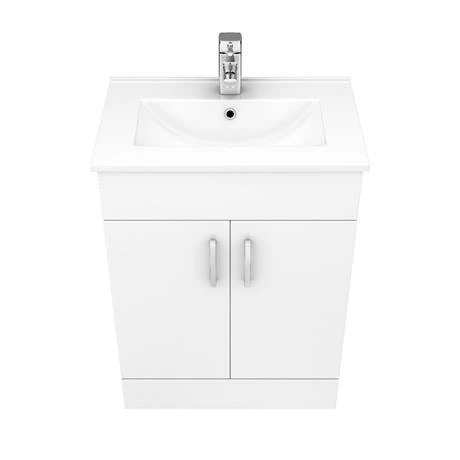 Toreno Cloakroom Suite inc. Modern Toilet (White Gloss) 5 Toreno Cloakroom Suite inc. Modern Toilet (White Gloss) - Image 5