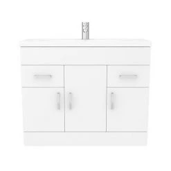 Toreno Basin Unit - 1000mm Modern High Gloss White with Mid Edged Basin 5 Toreno Basin Unit - 1000mm Modern High Gloss White with Mid Edged Basin -White Bathroom Furniture Shop MVME1000 d2 460