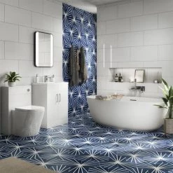 Toreno Basin Unit - 600mm Modern High Gloss White with Mid Edged Basin 9 Toreno Basin Unit - 600mm Modern High Gloss White with Mid Edged Basin -White Bathroom Furniture Shop MVME600 d4 460