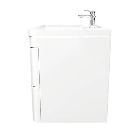 Monza Wall Hung 2 Drawer Vanity Unit w. Chrome Handles W600 x D445mm 6 Monza Wall Hung 2 Drawer Vanity Unit w. Chrome Handles W600 x D445mm - Image 6