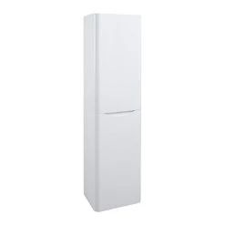 Monza Gloss White Tall Wall Hung Storage Unit - 1500mm High
