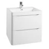 Monza Gloss White 500mm Wide Wall Mounted Vanity Unit