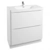 Monza Gloss White 750mm Wide Floor Standing Vanity Unit