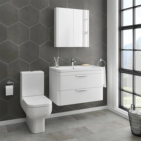 Monza 800 Vanity Unit & Modern Toilet Package 1 Monza 800 Vanity Unit & Modern Toilet Package