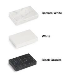 Burlington 65 2-Door Vanity Unit & Minerva Worktop with Basin - Matt White -White Bathroom Furniture Shop MinervaN 460