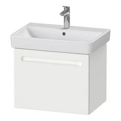 Duravit No.1 650mm White Matt 1-Drawer Wall Mounted Vanity Unit with Basin