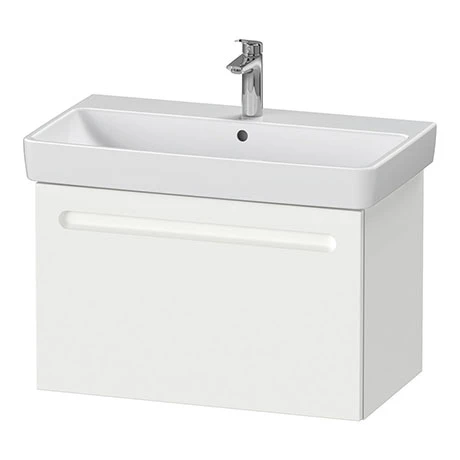 Duravit No.1 800mm White Matt 1-Drawer Wall Mounted Vanity Unit with Basin 1 Duravit No.1 800mm White Matt 1-Drawer Wall Mounted Vanity Unit with Basin