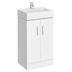 Nova Small Cloakroom Suite - Gloss White 10 Nova Small Cloakroom Suite - Gloss White -White Bathroom Furniture Shop NVCLKFS 2 460