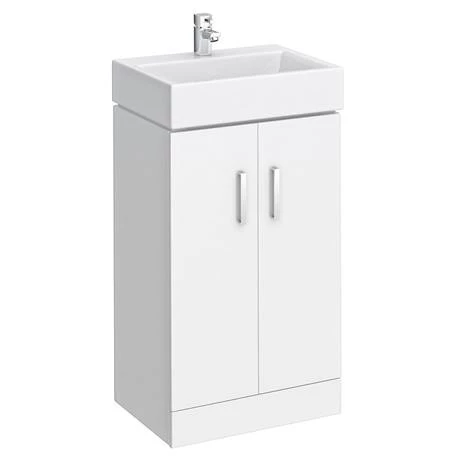 Nova Small Cloakroom Suite - Gloss White 5 Nova Small Cloakroom Suite - Gloss White - Image 5