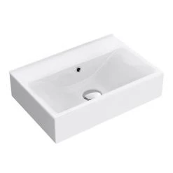 Nova Small Wall Hung 0TH Vanity + Square Toilet 8 Nova Small Wall Hung 0TH Vanity + Square Toilet -White Bathroom Furniture Shop NVCLKWH 0TH d3 460