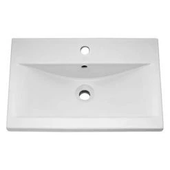 Nova 500mm Mid-Edge Basin High Gloss White Vanity Unit -White Bathroom Furniture Shop NVME500 d2 460