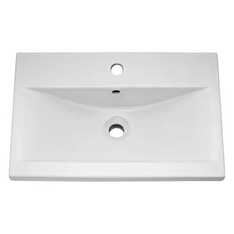 Nova 500mm Mid-Edge Basin Wall Hung High Gloss White Vanity Unit 2 Nova 500mm Mid-Edge Basin Wall Hung High Gloss White Vanity Unit - Image 2