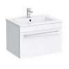 Nova 500mm Wall Hung Vanity Sink With Cabinet - Modern High Gloss White