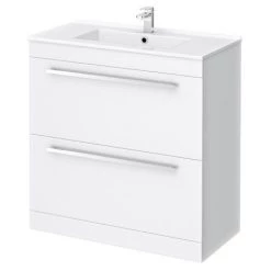 Nova High Gloss White Vanity Bathroom Suite - W1300 x D400/200mm -White Bathroom Furniture Shop Nova High Gloss White Vanity Bathroom Suite W1300 d1 460