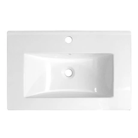 Nova 600mm Wall Hung Vanity Sink With Cabinet - Modern High Gloss White 2 Nova 600mm Wall Hung Vanity Sink With Cabinet - Modern High Gloss White - Image 2